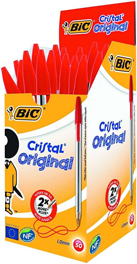 Penna Bic Cristal Original Punta Media 1 mm  col. ROSSO